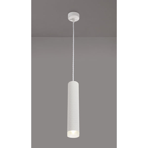Stratton Large Sand White Pendant with Acrylic Diffuser