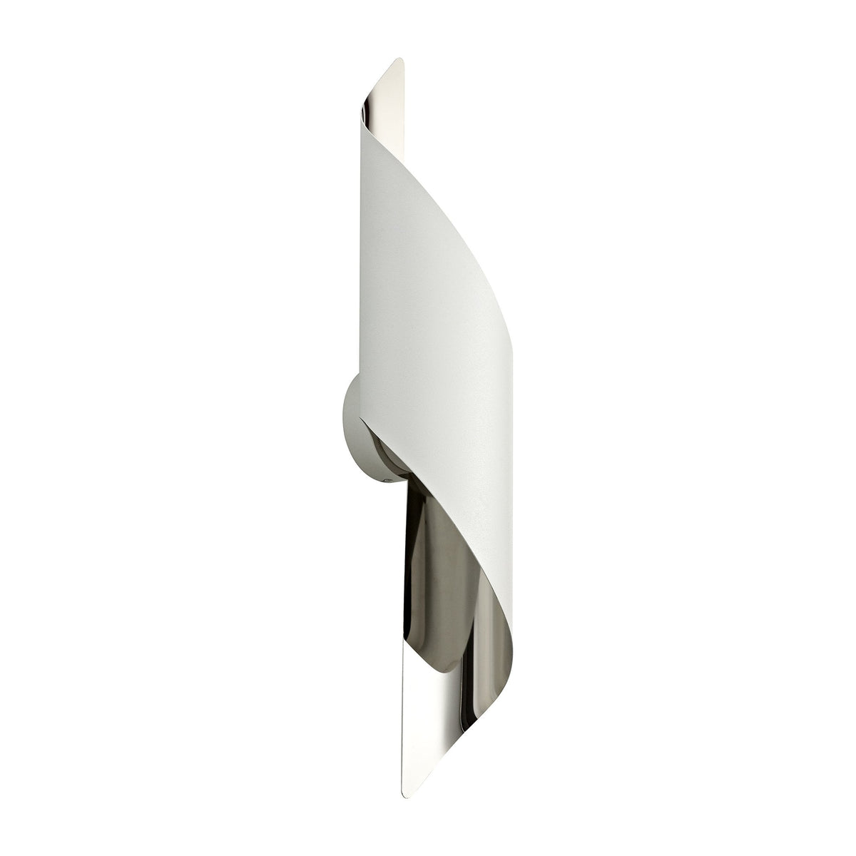 Fincham Large 8w LED Wall Light in White & Polished Chrome