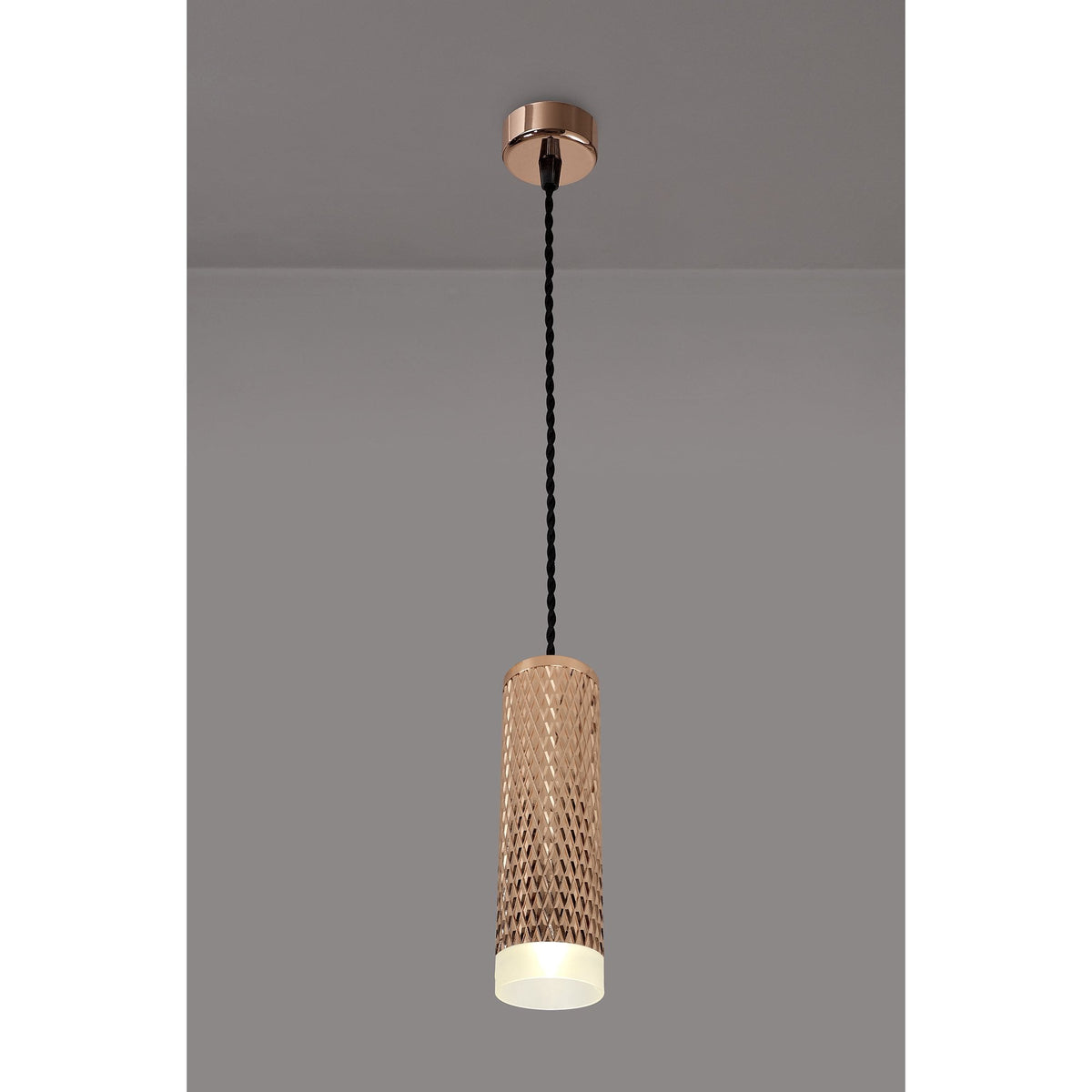 Stratton Medium Rose Gold Pendant with Acrylic Diffuser