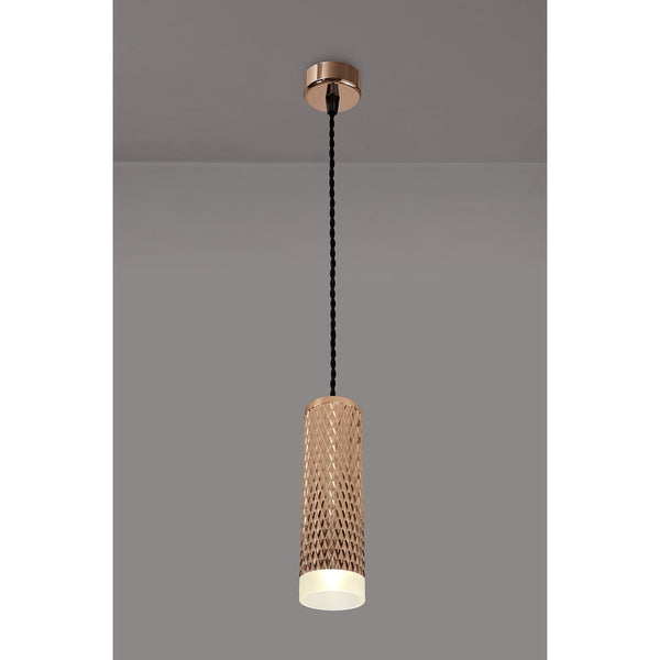 Stratton Medium Rose Gold Pendant with Acrylic Diffuser