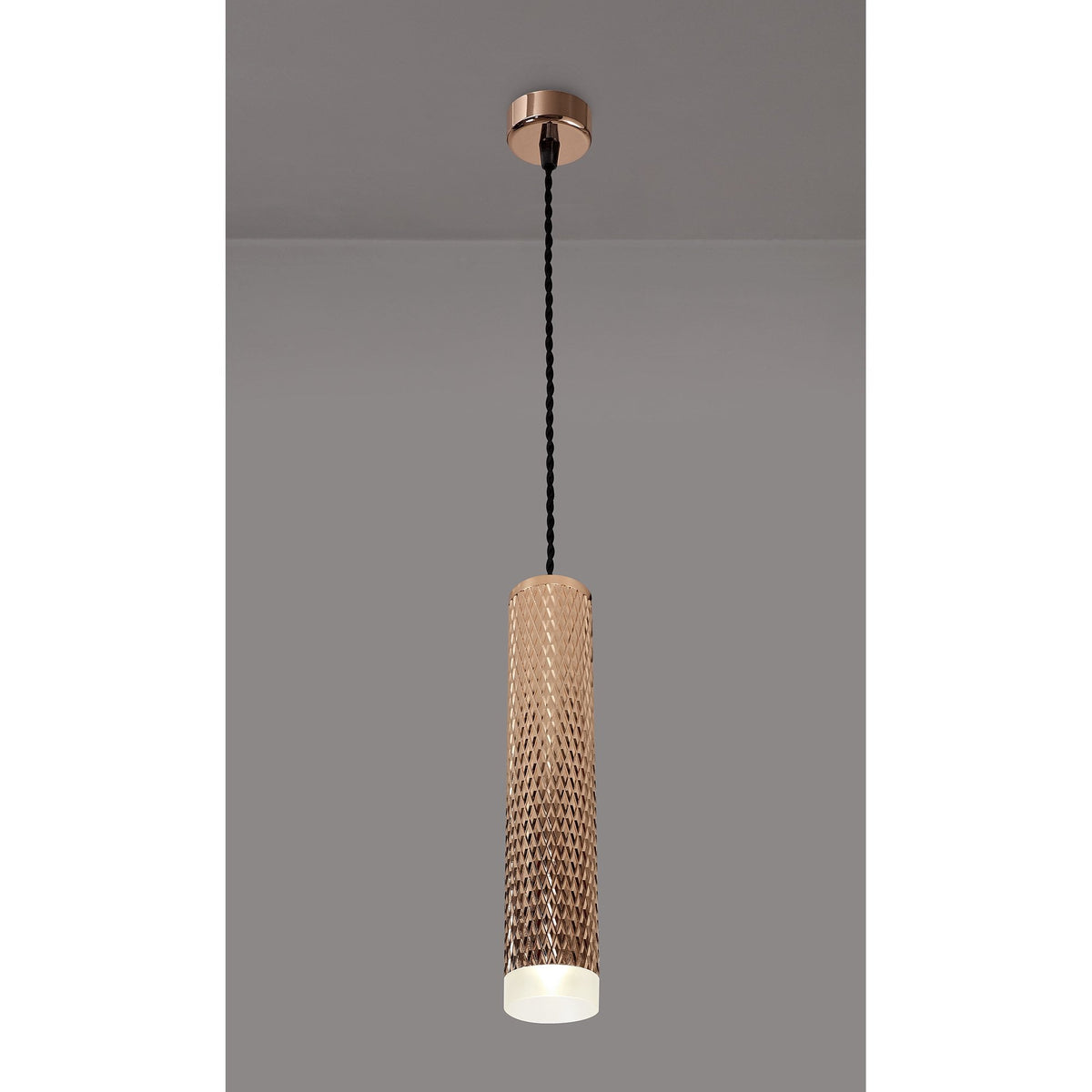 Stratton Large Rose Gold Pendant with Acrylic Diffuser