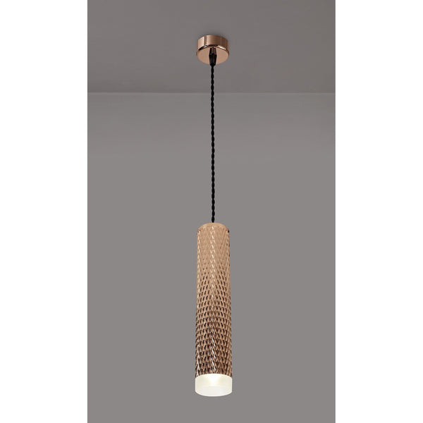 Stratton Large Rose Gold Pendant with Acrylic Diffuser