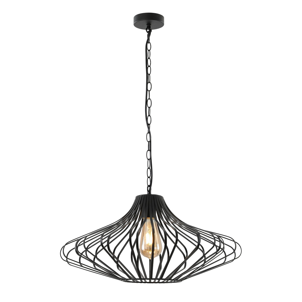 Salcombe E27 Pendant in Matt Black
