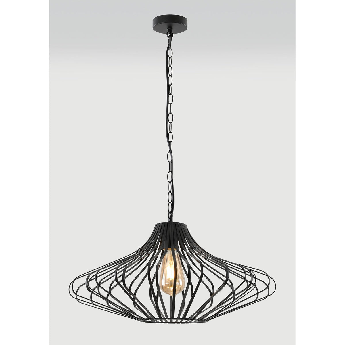 Salcombe E27 Pendant in Matt Black