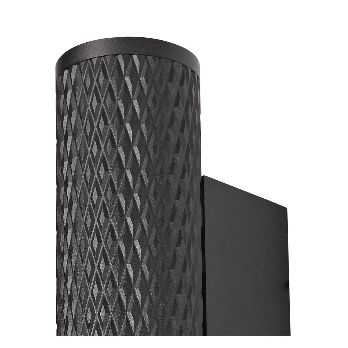 Stratton Sand Black Twin Wall Light with Acrylic Diffuser