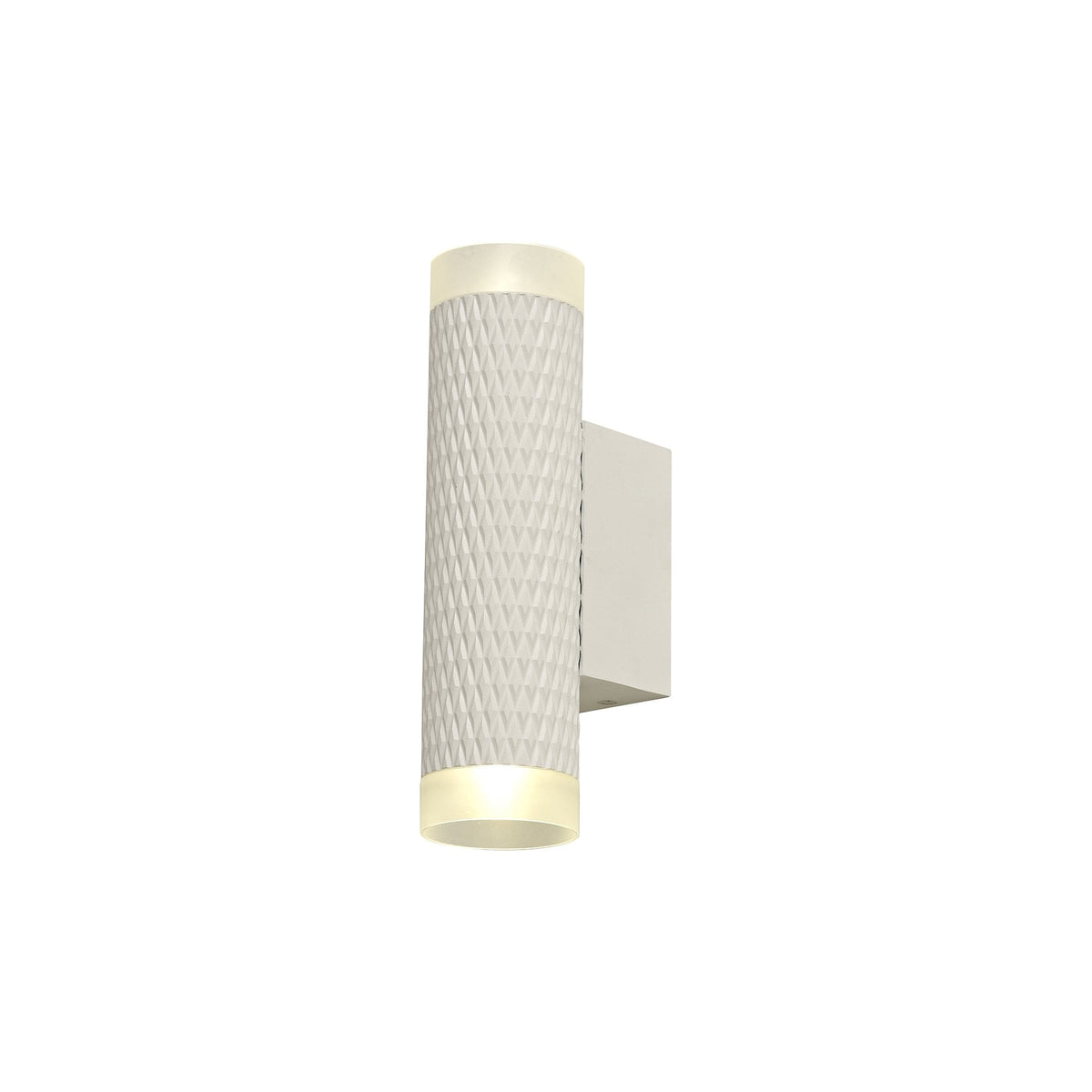 Stratton Sand White Twin Wall Light with Acrylic Diffuser
