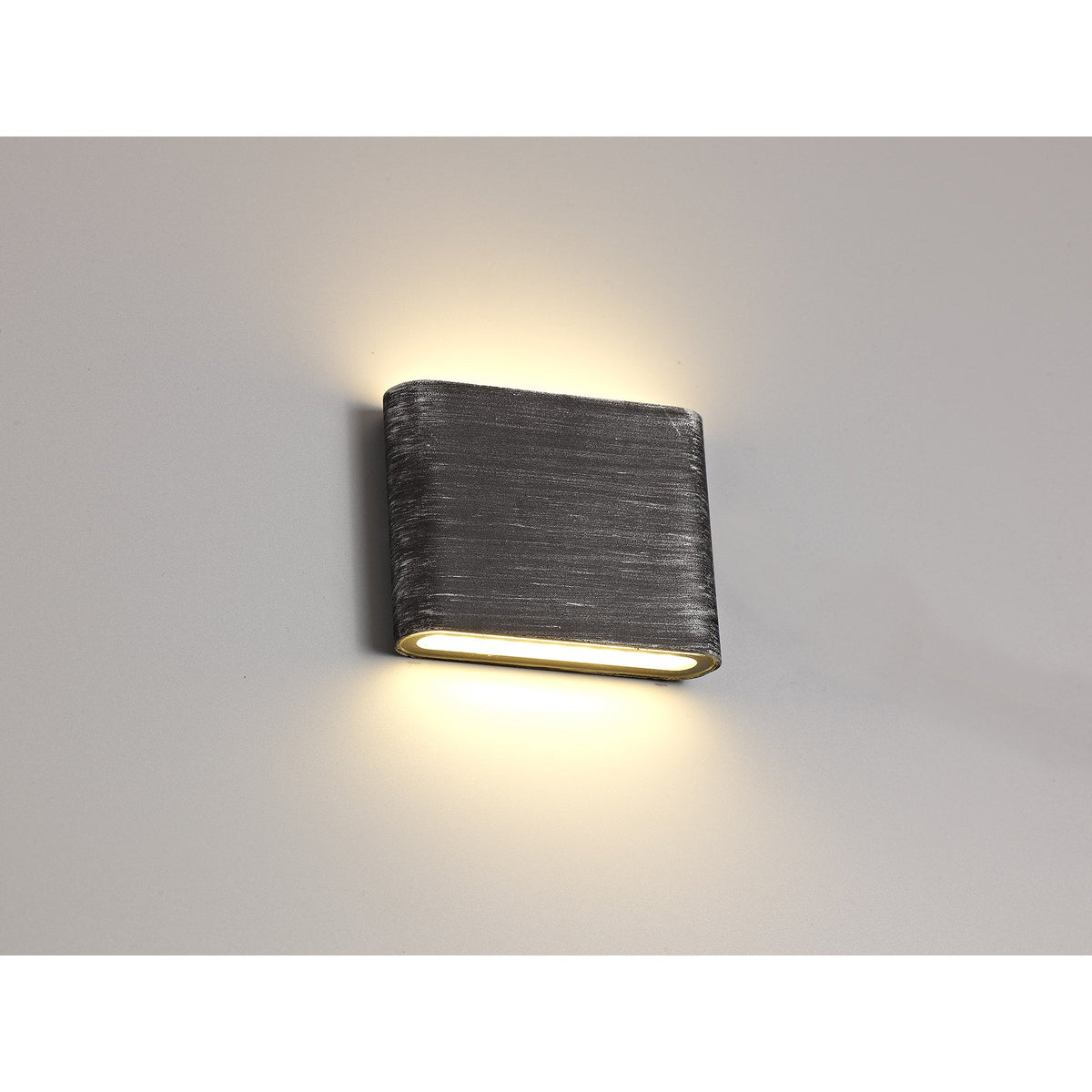 Aylesbeare Up and Down 2 x 3W LED Wall Light IP54 in Black Silver