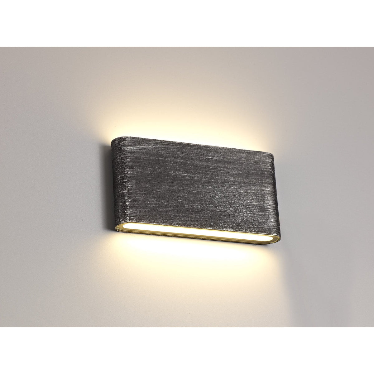 Aylesbeare Up and Down IP54 LED Wall Light in Black & Silver