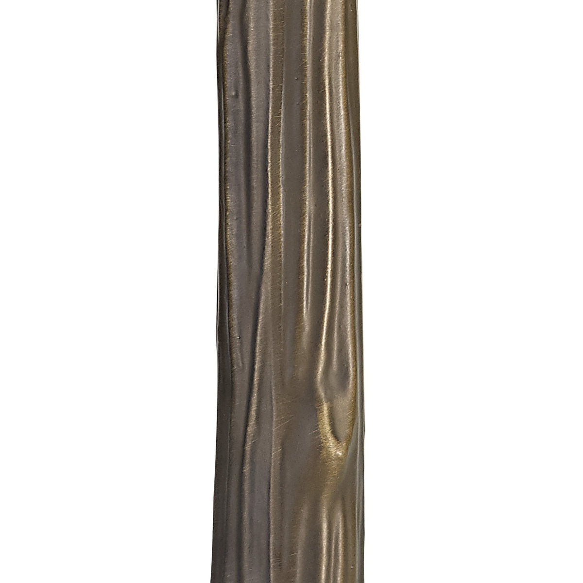 Postbridge Aged Antique Brass Tree Like Table Lamp With Large Grey & Cream Tiffany Shade