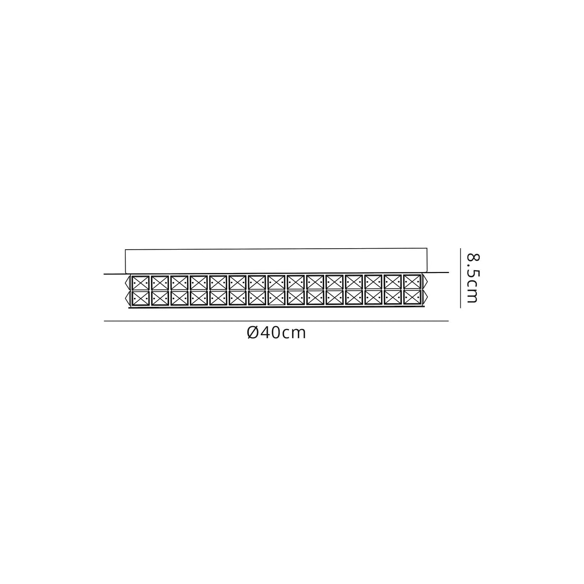 Christow 18W LED Ceiling Light in Polished Chrome Crystal