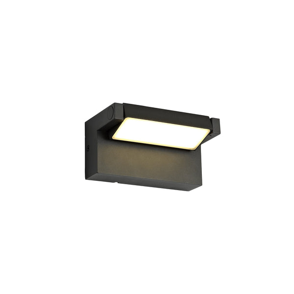 Dalwood 10W LED IP54 Adjustable Wall Light in Graphite Black