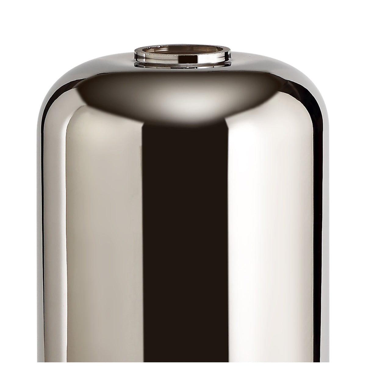 Atherington Polished Nickel Pendant with 30cm Smoked Glass Cylinder