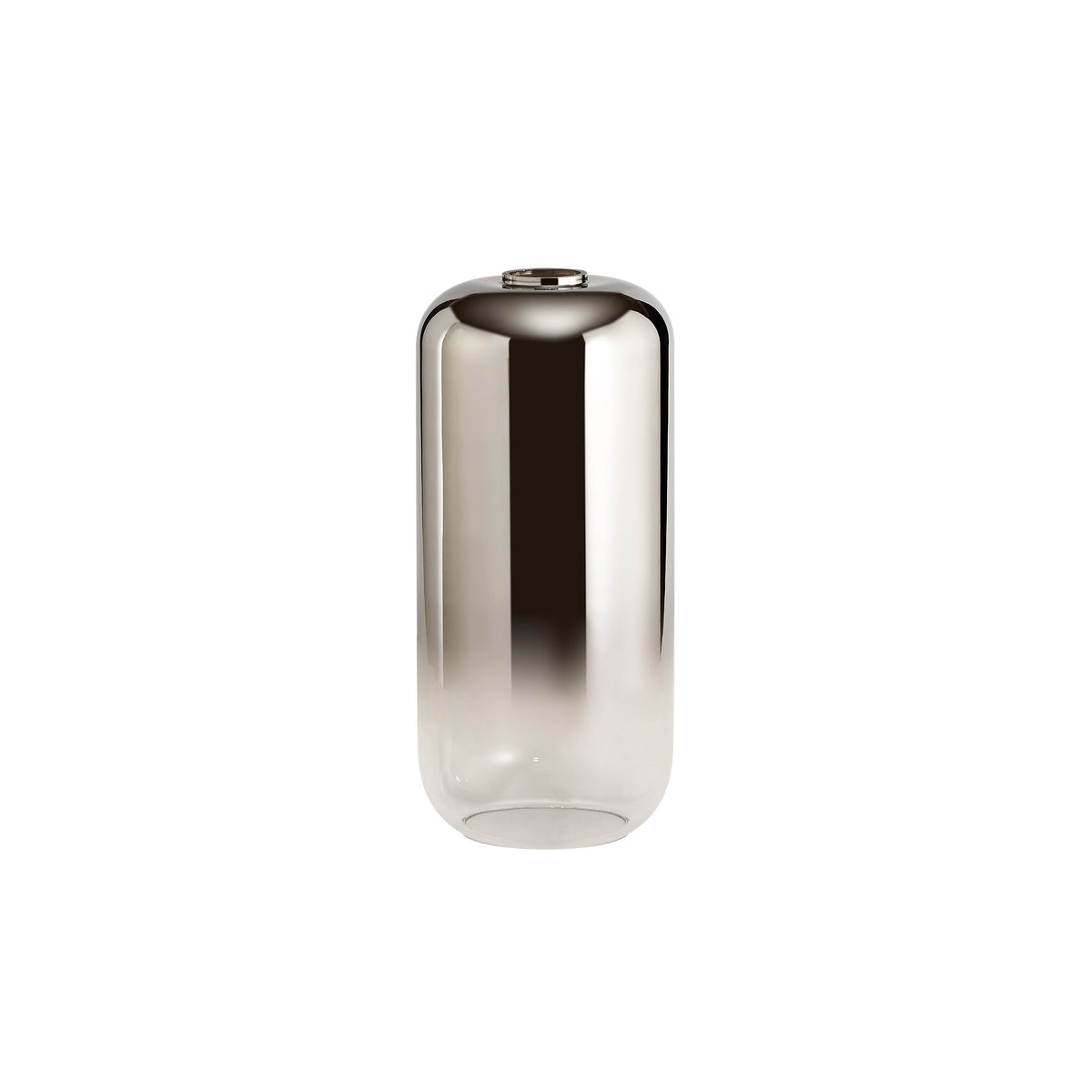 Atherington Polished Nickel Pendant with 30cm Smoked Glass Cylinder