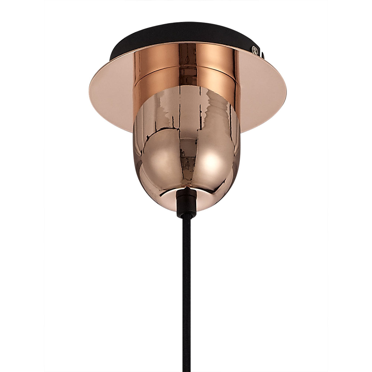 Atherington Pendant with 30cm Cylinder Glass in Copper