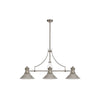 Fremington Polished Nickel Linear With Clear Cone Glass Shades