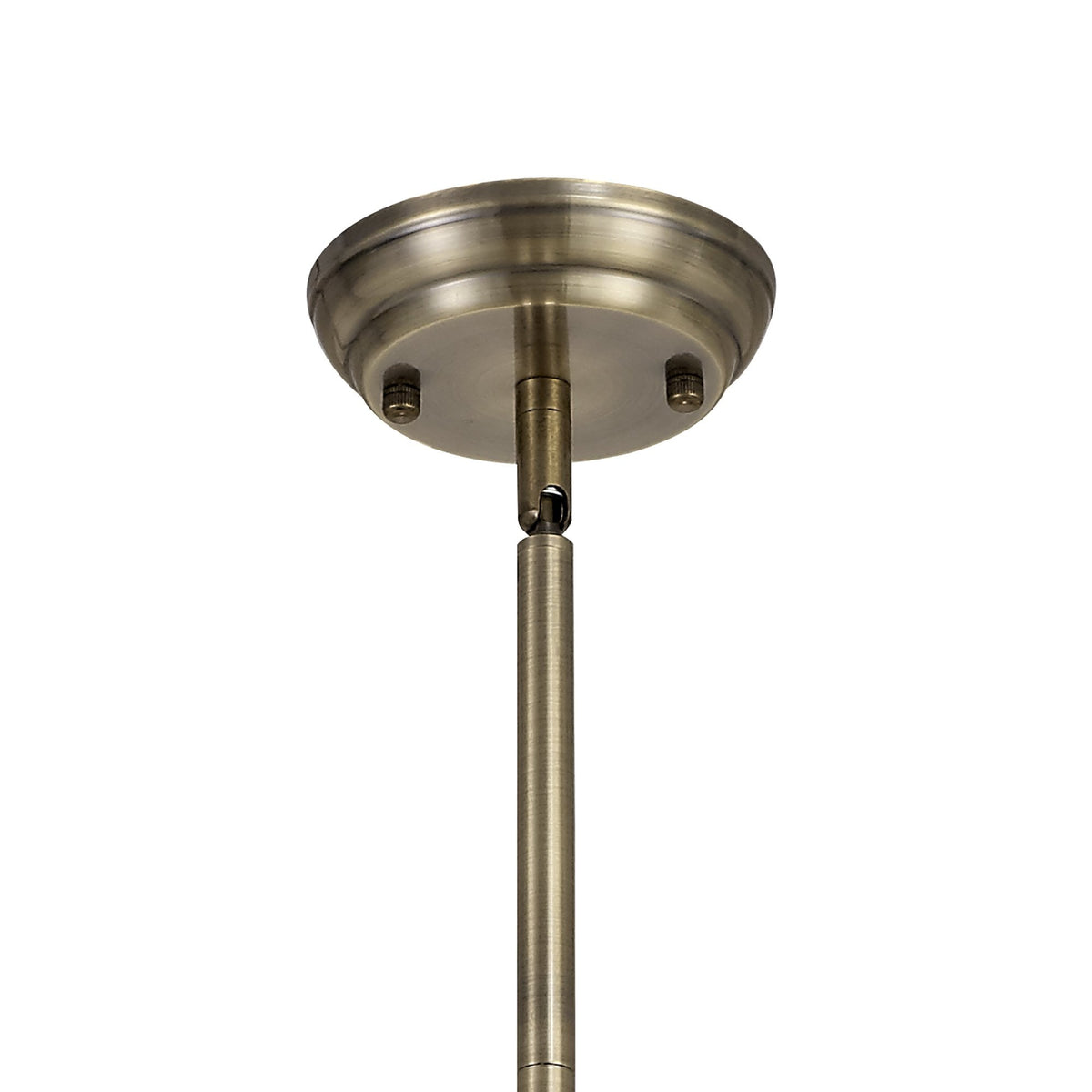 Fremington Pendant in Antique Brass & Frosted Glass Diffuser