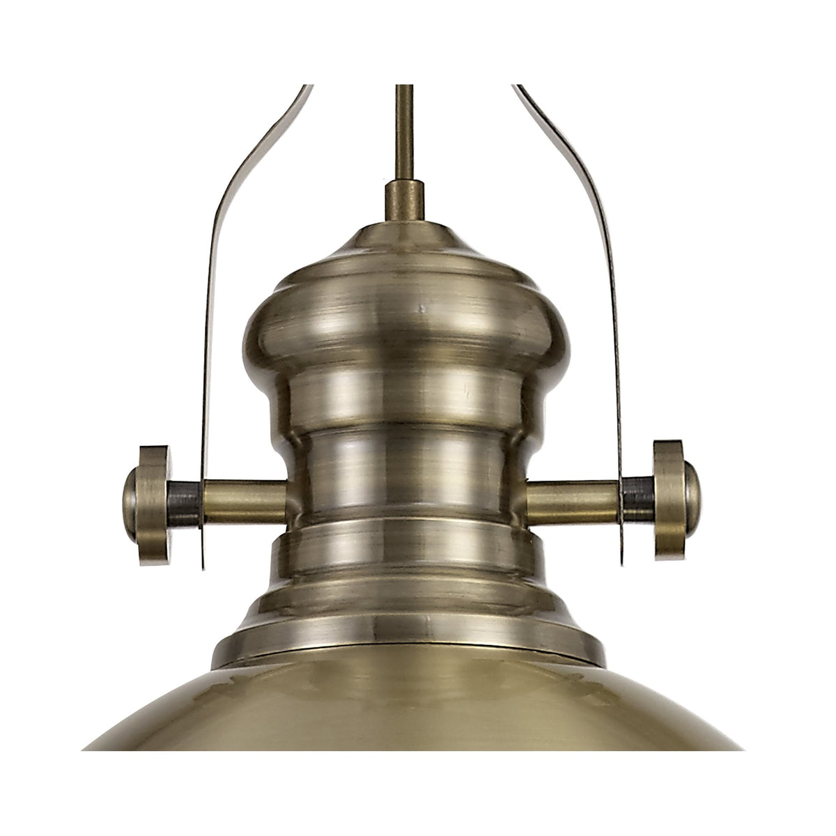 Fremington Pendant in Antique Brass & Frosted Glass Diffuser