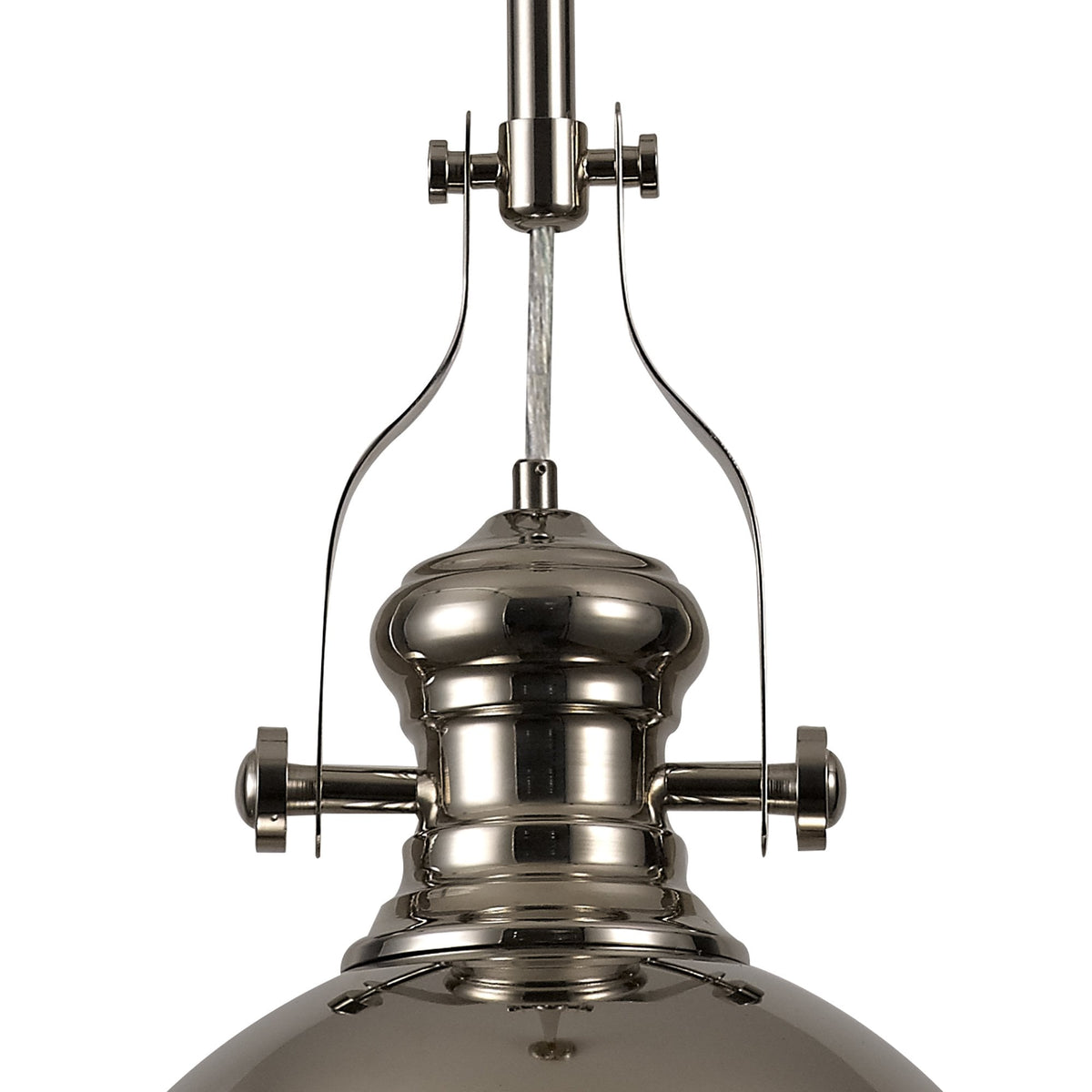 Fremington Pendant in Polished Nickel & Frosted Glass Diffuser