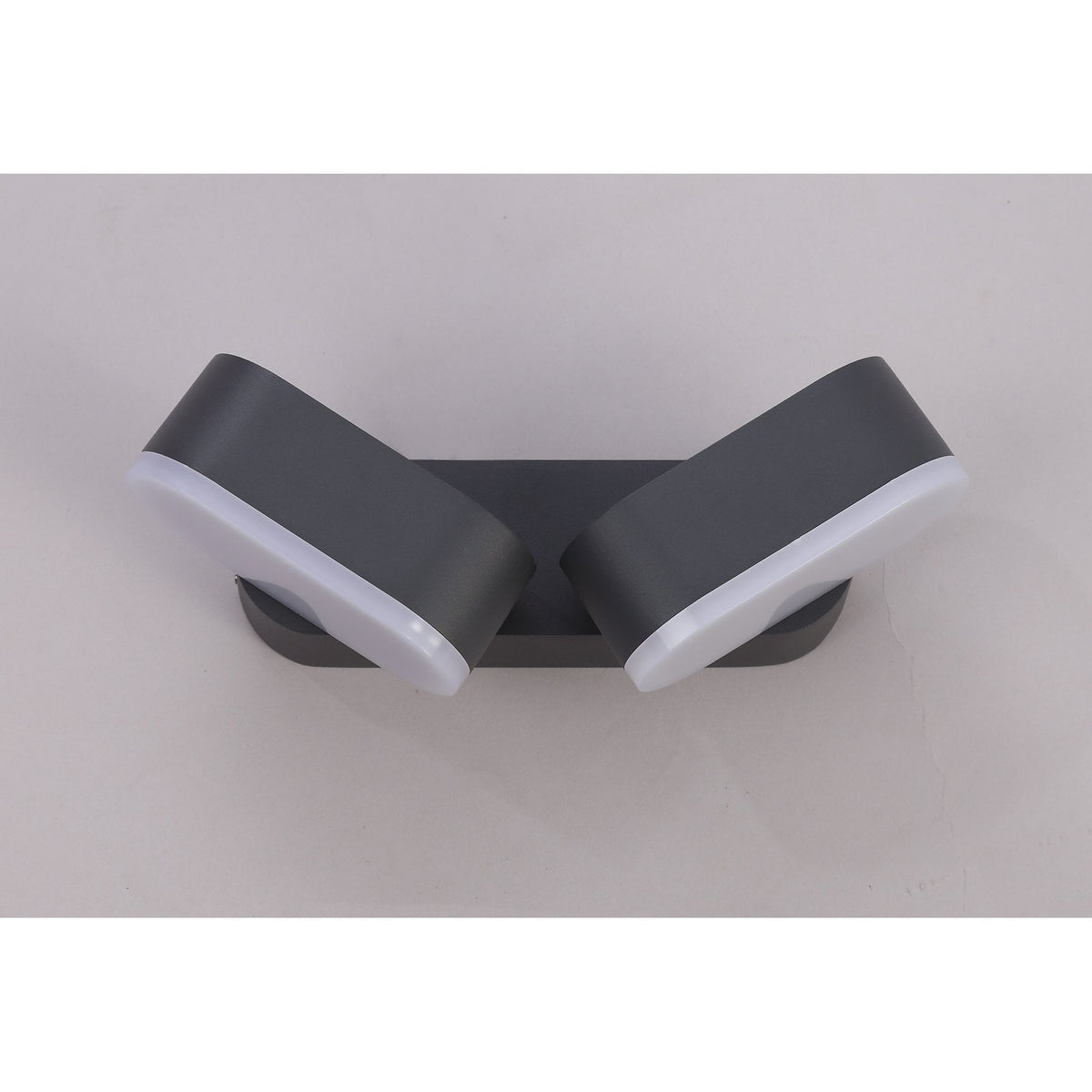 Ipplepen Twin Adjustable LED IP54 Wall Light in Anthracite