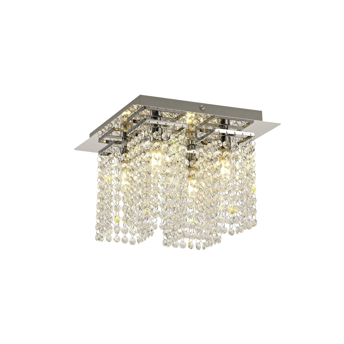 Cranbrook 4 x G9 IP44 Ceiling Light in Polished Chrome and Crystal