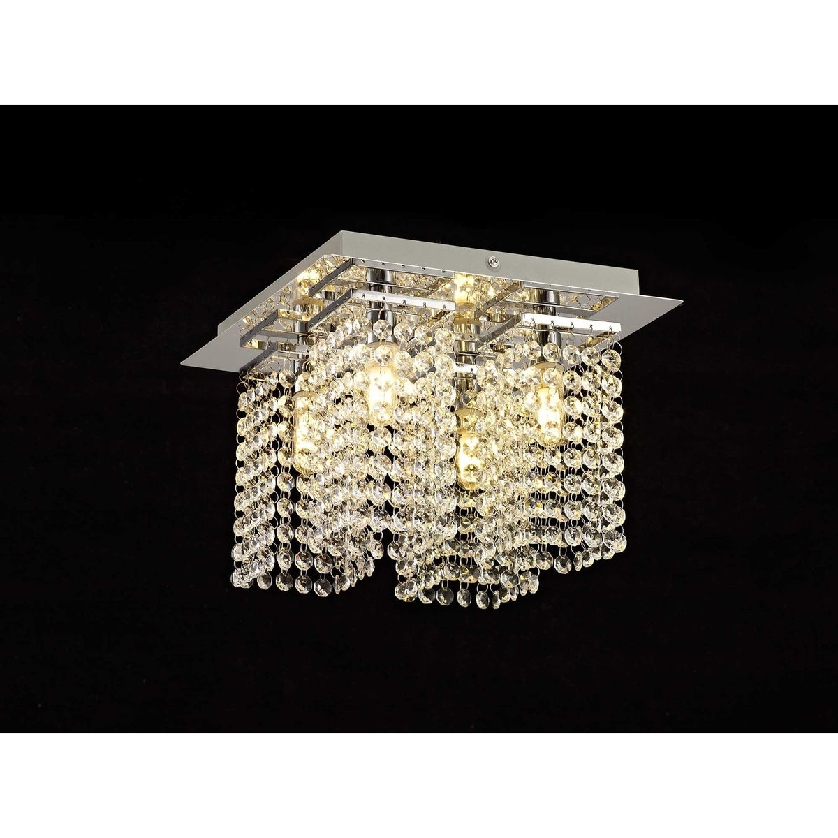 Cranbrook 4 x G9 IP44 Ceiling Light in Polished Chrome and Crystal