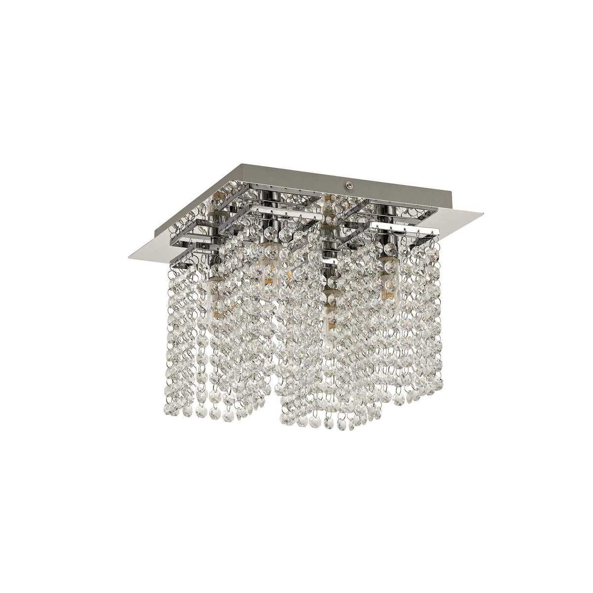Cranbrook 4 x G9 IP44 Ceiling Light in Polished Chrome and Crystal