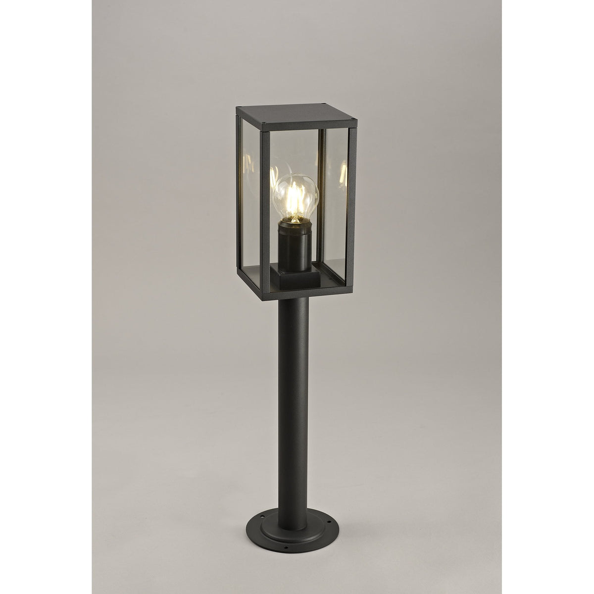 Meavy IP54 Short Post Bollard Light in Graphite Black