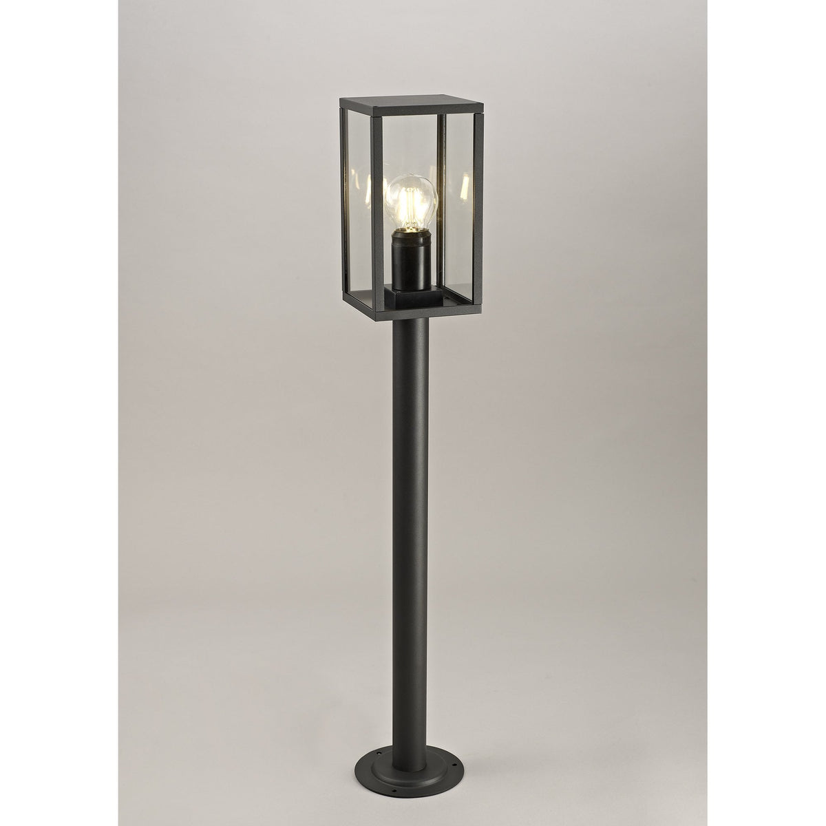 Meavy IP54 Tall Post Bollard Light in Graphite Black
