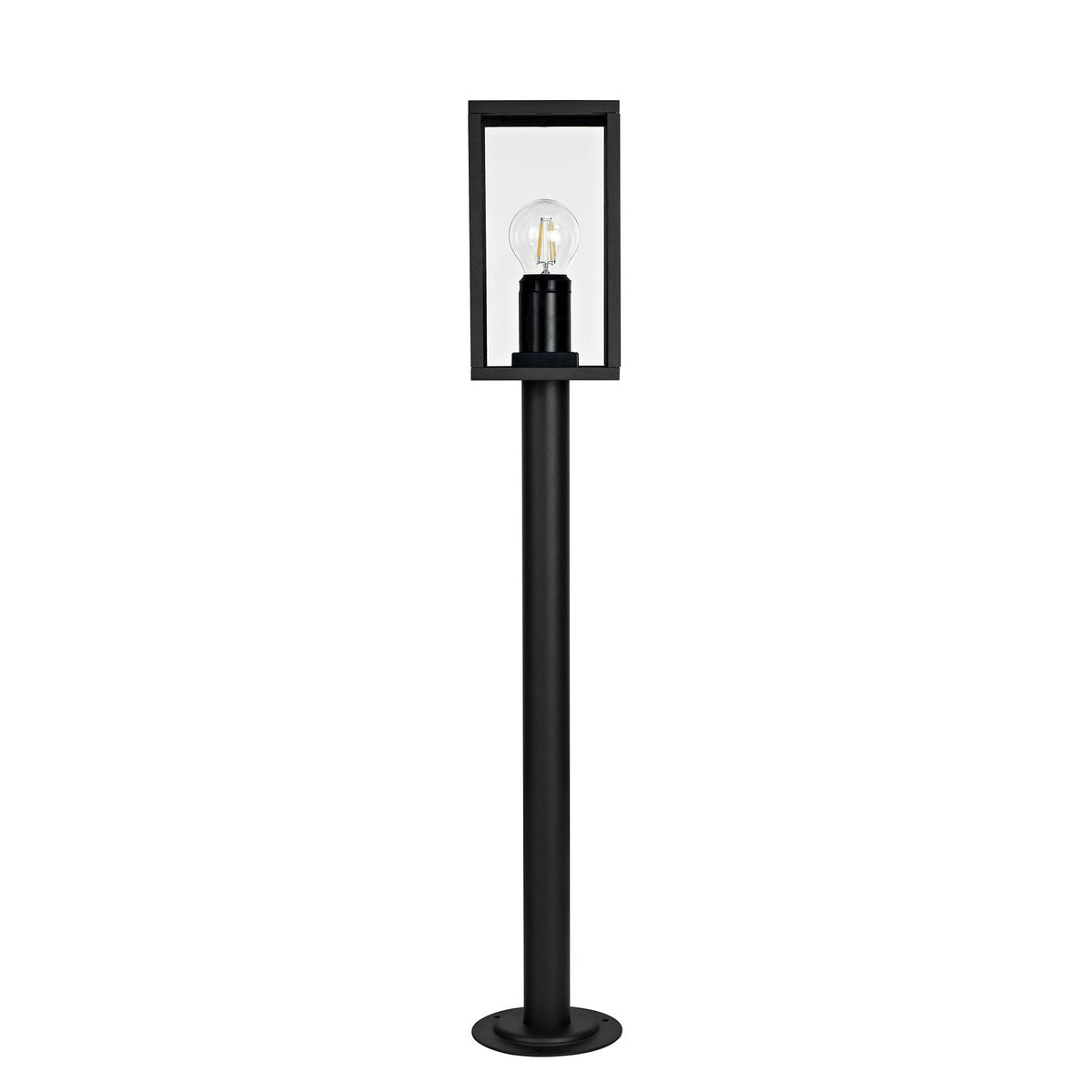 Meavy IP54 Tall Post Bollard Light in Graphite Black