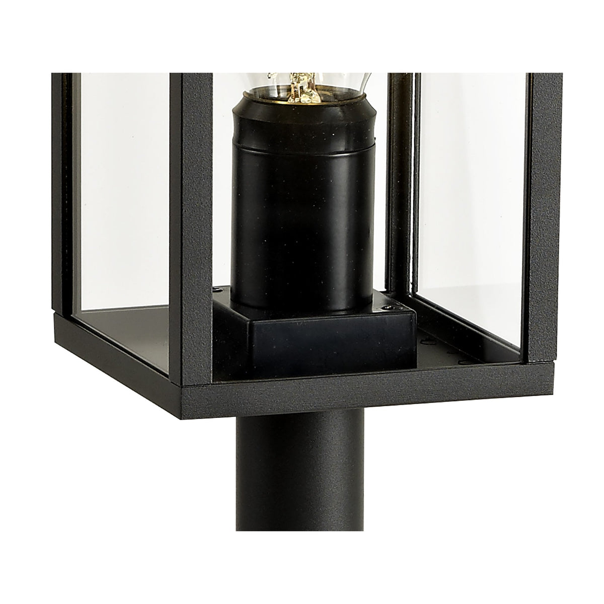 Meavy IP54 Tall Post Bollard Light in Graphite Black