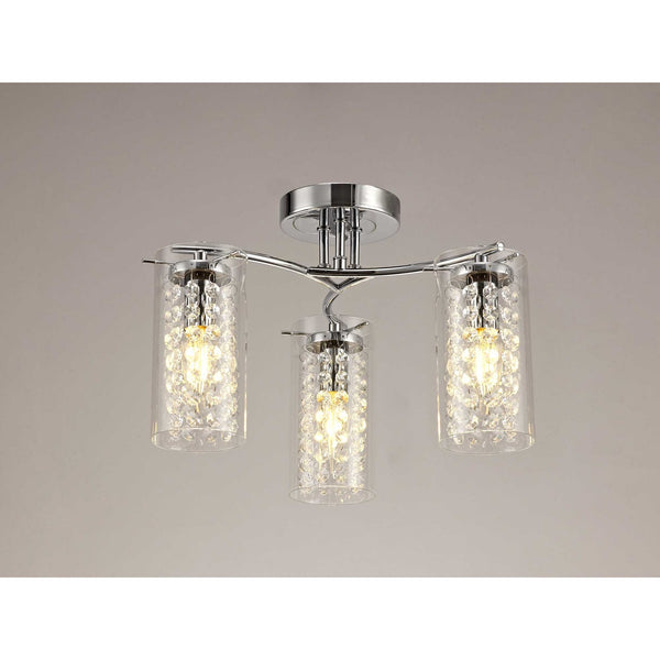 Ogwell Polished Chrome 3 Arm Ceiling Light