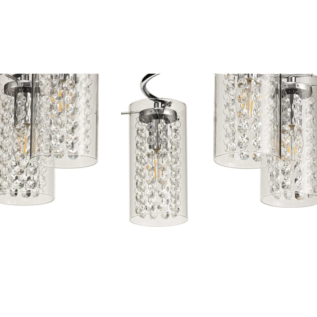 Ogwell Polished Chrome 5 Arm Ceiling Light