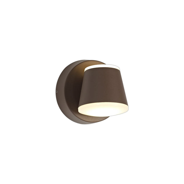 Yelland 2 x 6W LED IP54 Wall Light in Dark Brown