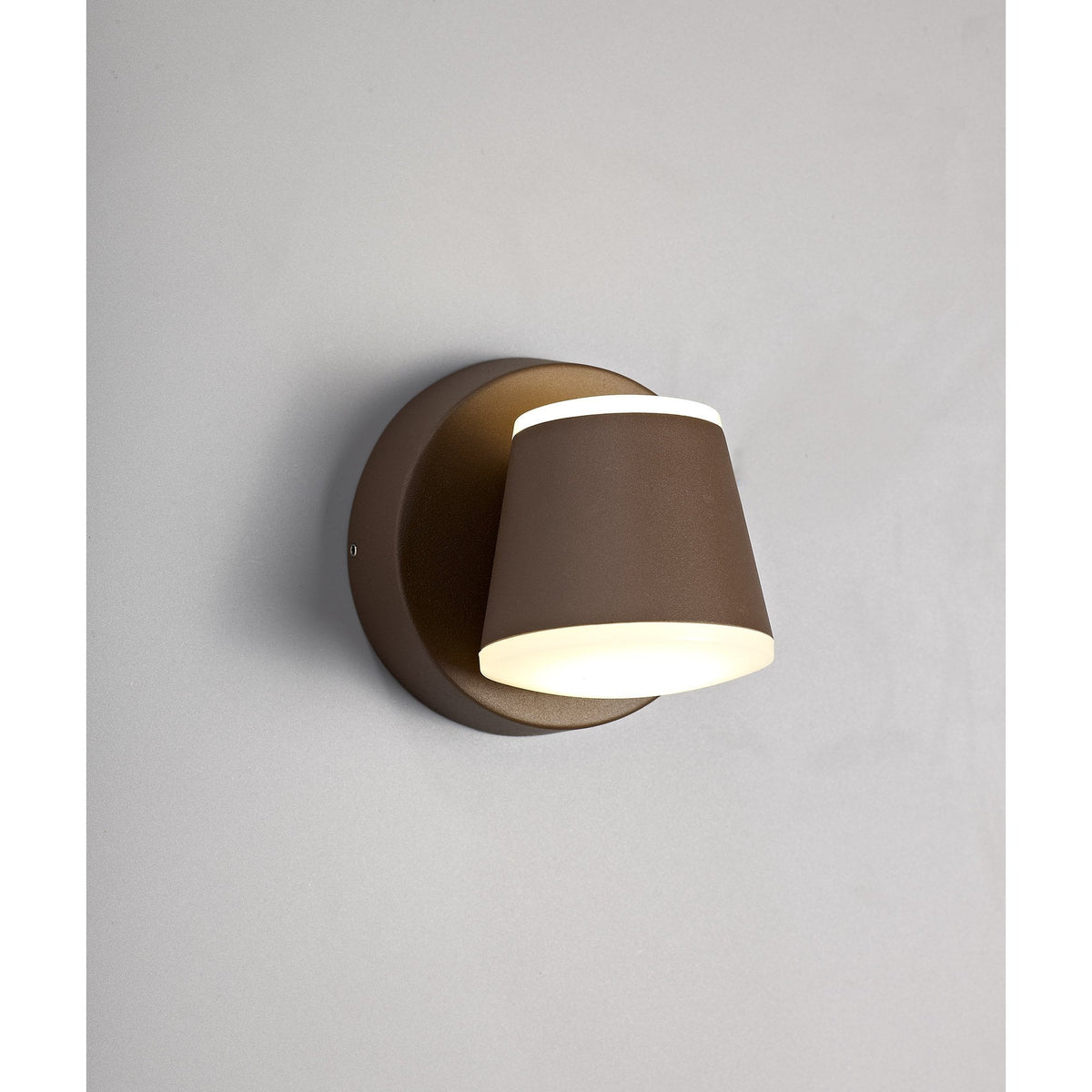 Yelland 2 x 6W LED IP54 Wall Light in Dark Brown