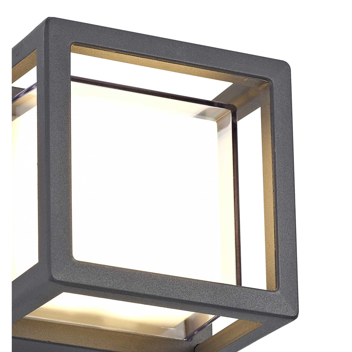 Bicton Small Square IP54 LED Wall or Ceiling Light in Anthracite