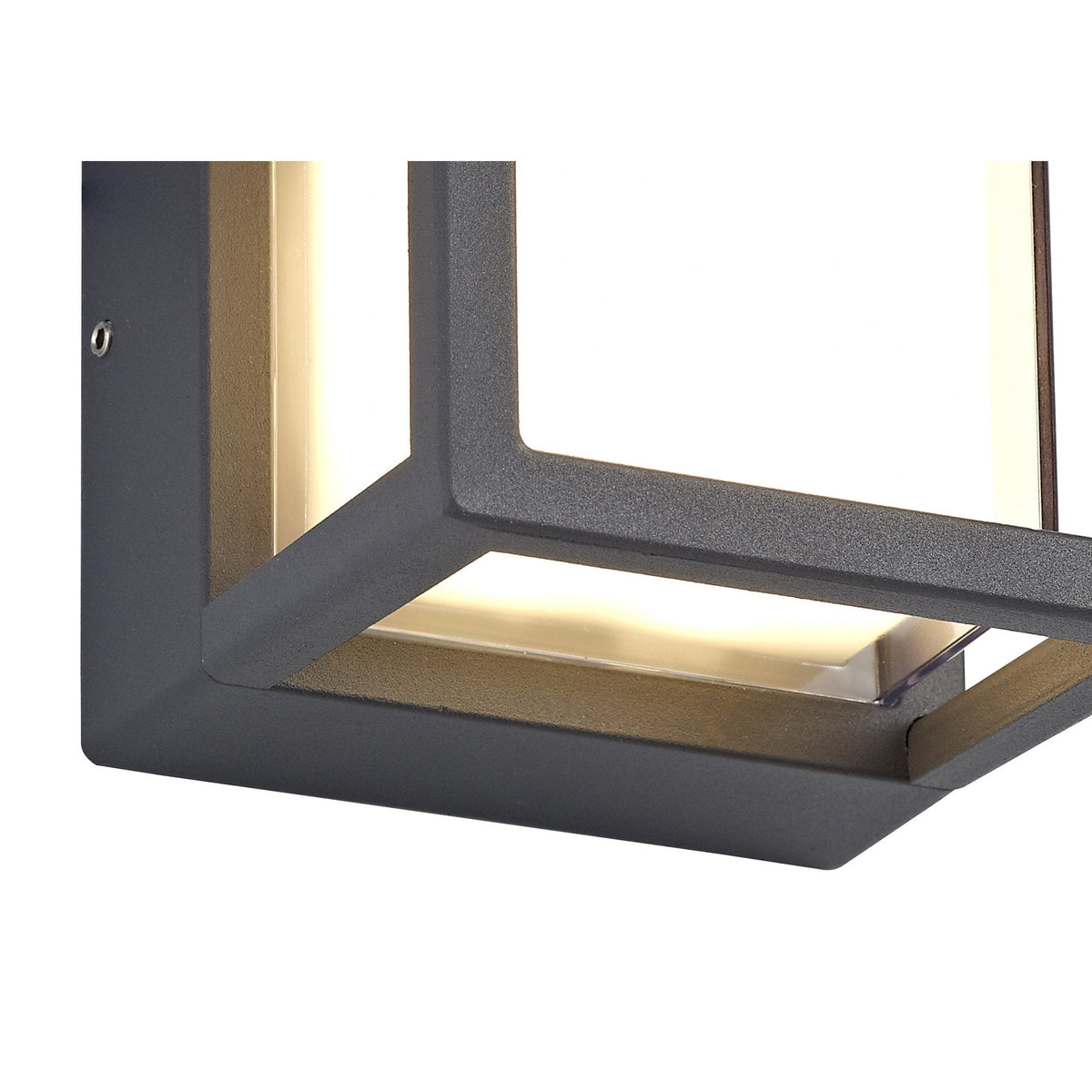 Bicton Small Square IP54 LED Wall or Ceiling Light in Anthracite
