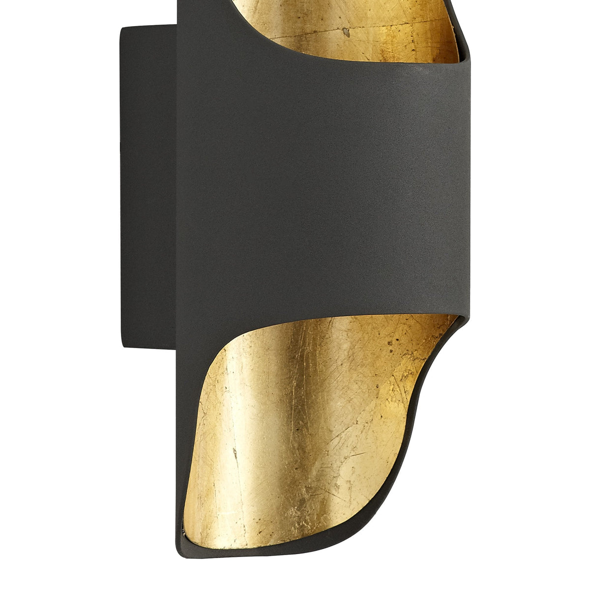 Dittisham 8W LED Wall Light in Anthracite & Gold Leaf