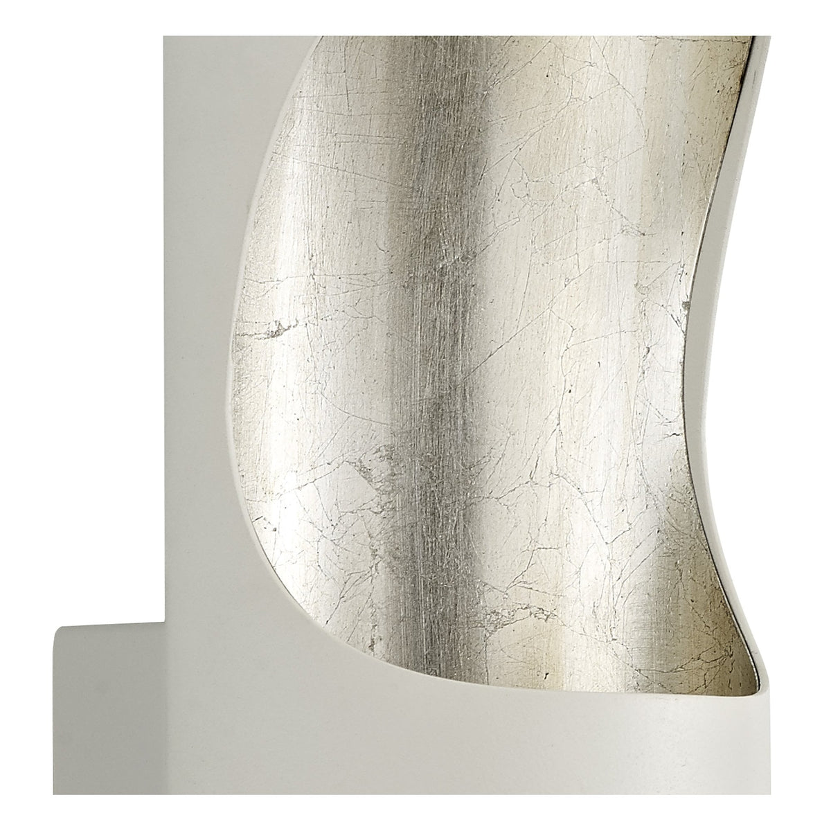 Dittisham 8W LED Wall Light in White & Silver Leaf