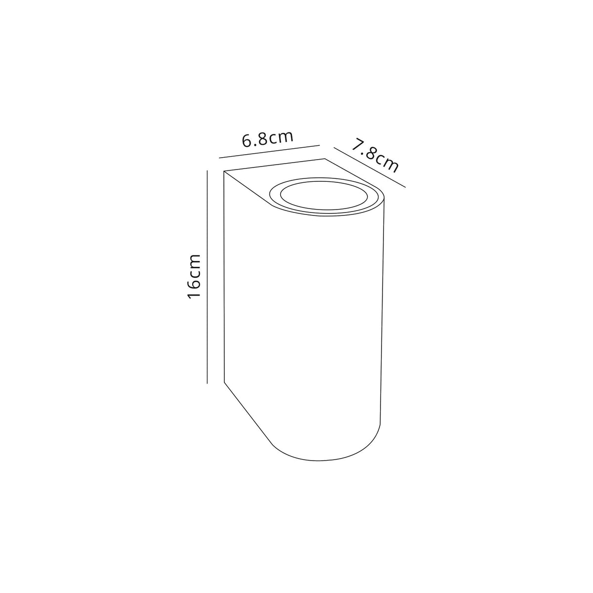 Haccombe Curved Twin GU10 IP54 Wall Lamp in Black Gold