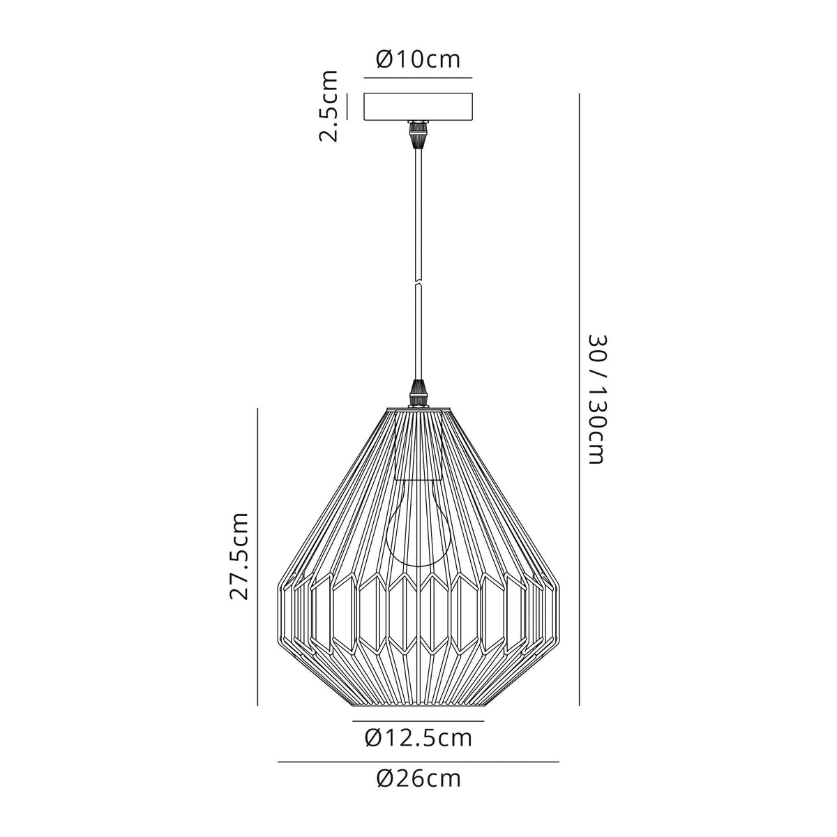 Stoodleigh Small E27 Pendant in Antique Copper and Black Finish