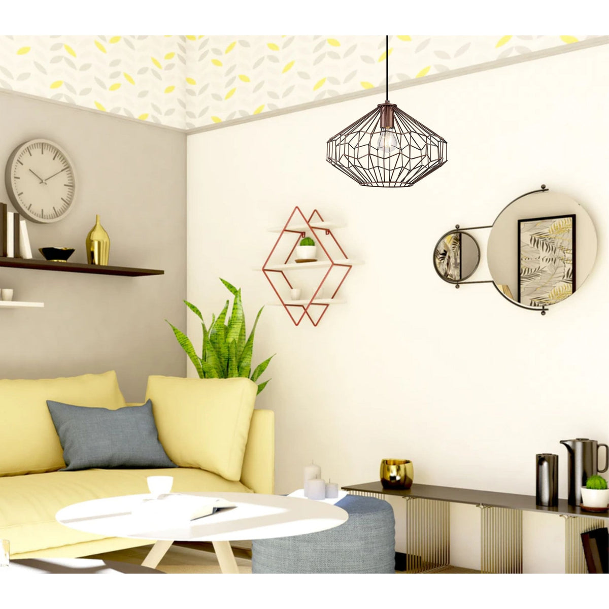 Stoodleigh Medium E27 Pendant in Antique Copper and Black Finish