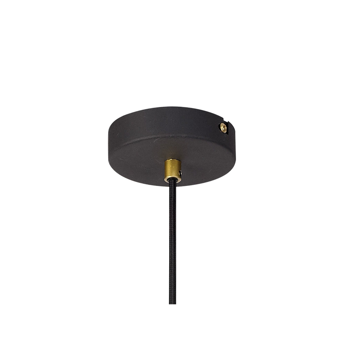 Dunterton Medium E27 Pendant in Painted Gold and Sand Black