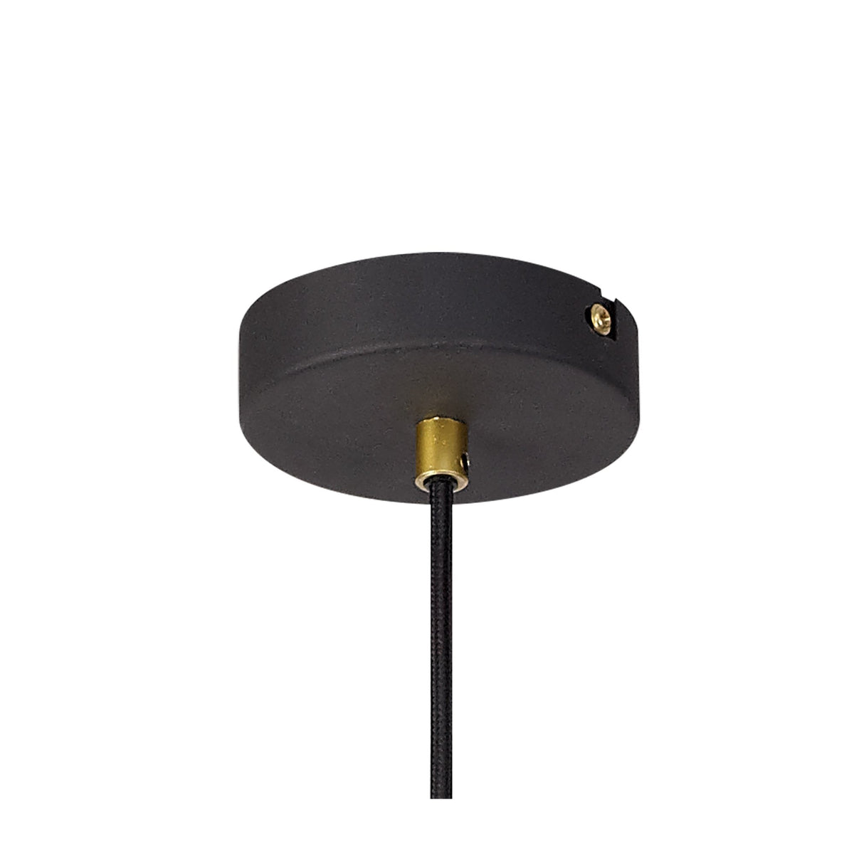 Dunterton Large E27 Pendant in Painted Gold and Sand Black