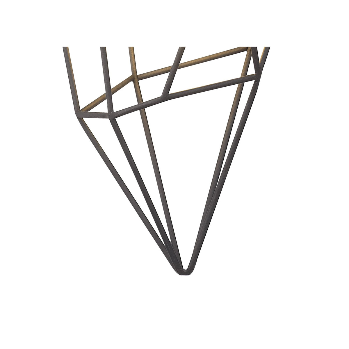 Dunterton Large E27 Pendant in Painted Gold and Sand Black