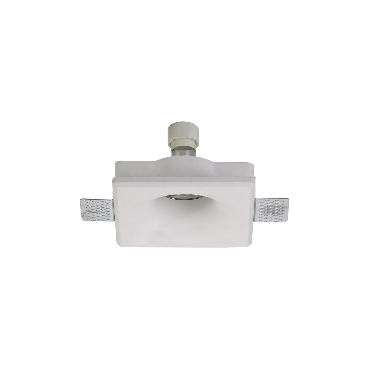 Ide Square GU10 Square Recessed Spotlight in White Paintable Gypsum