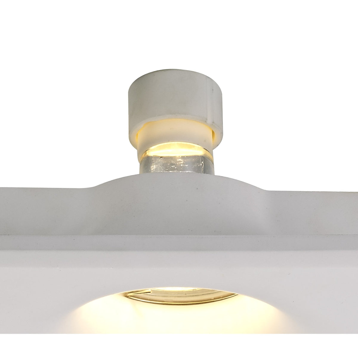 Ide Square GU10 Square Recessed Spotlight in White Paintable Gypsum