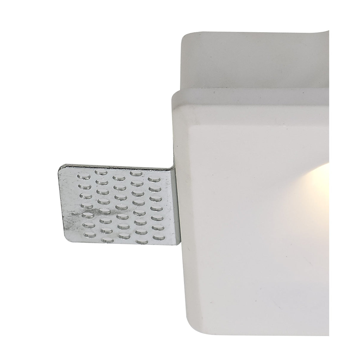 Ide Square GU10 Square Recessed Spotlight in White Paintable Gypsum
