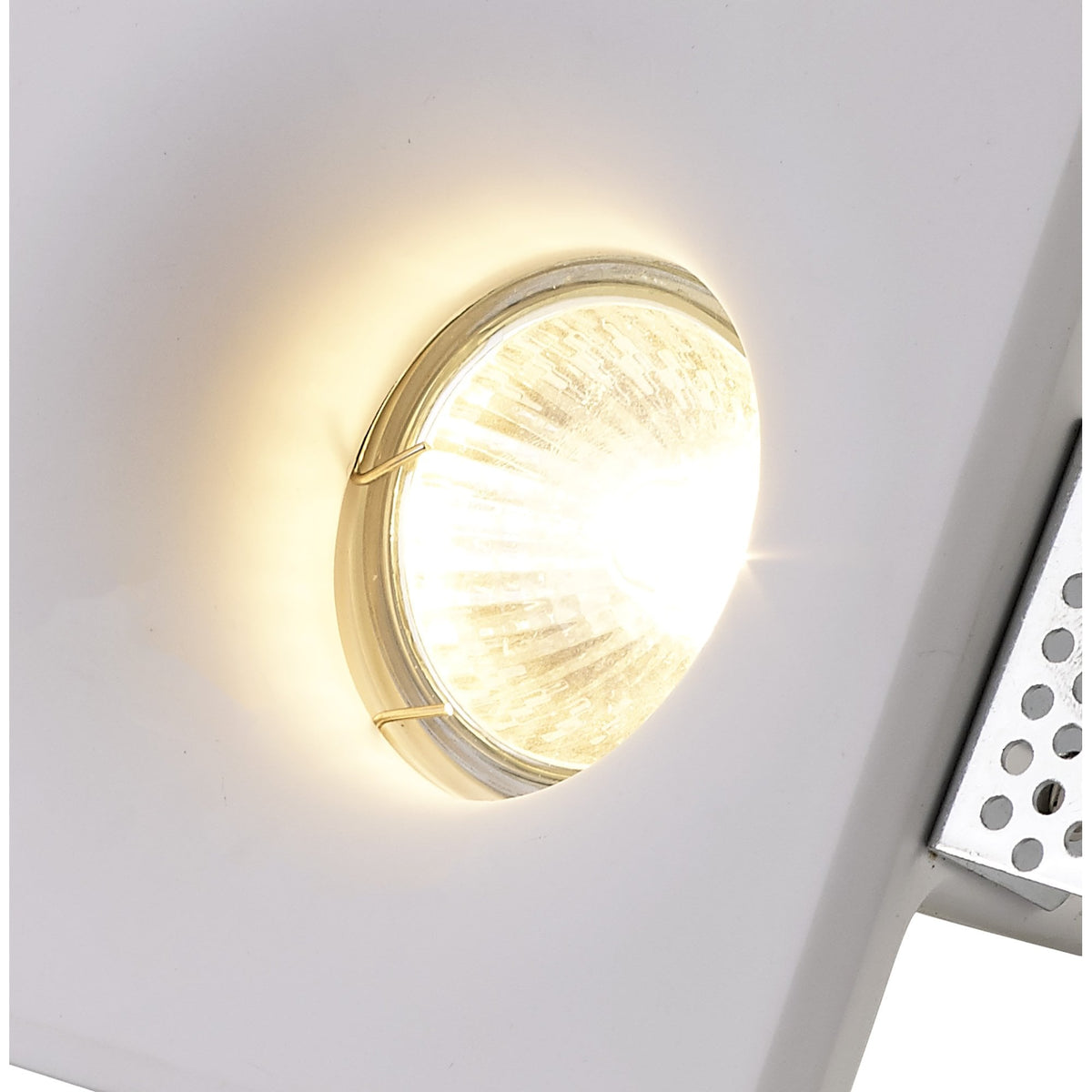 Ide Square GU10 Square Recessed Spotlight in White Paintable Gypsum