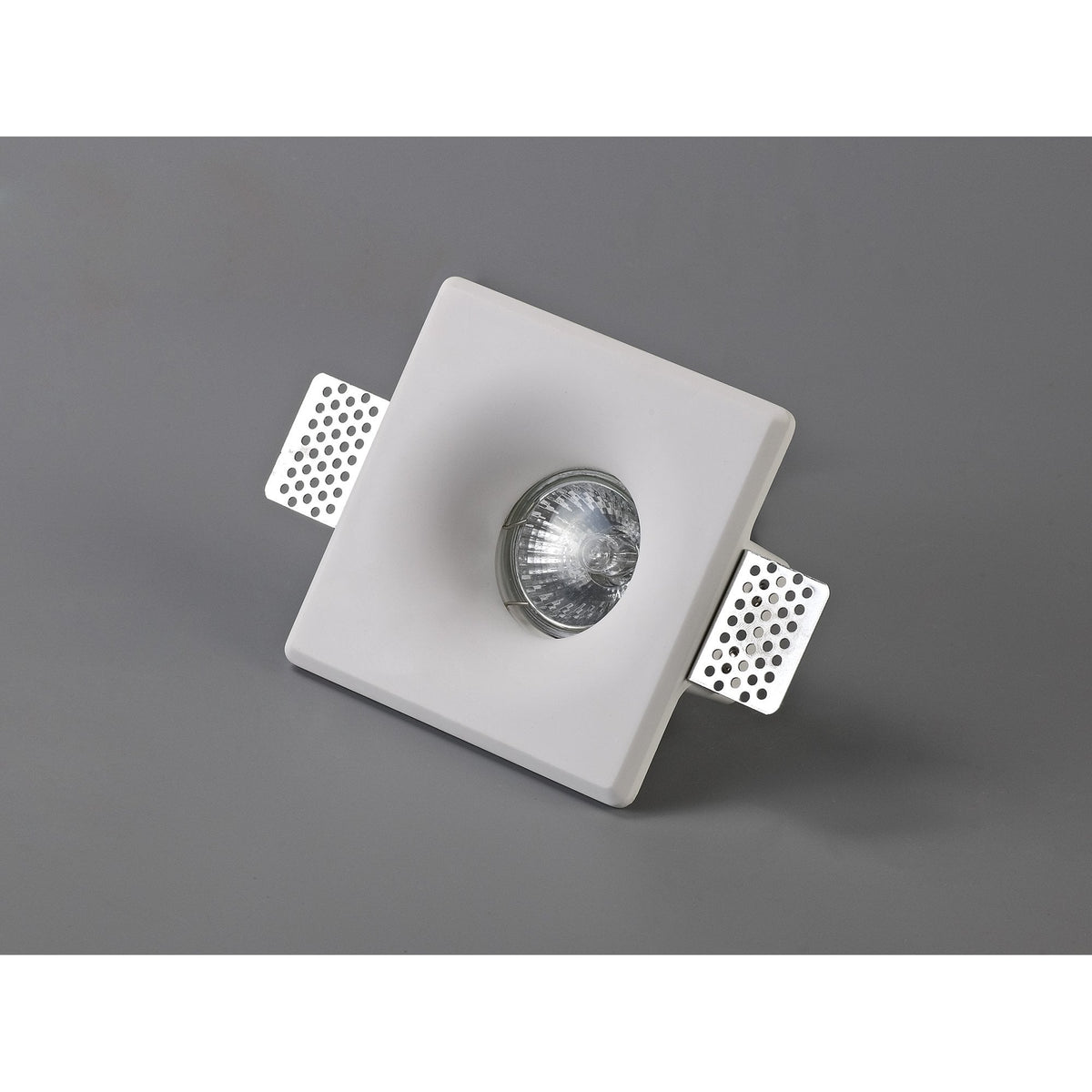 Ide Square GU10 Square Recessed Spotlight in White Paintable Gypsum