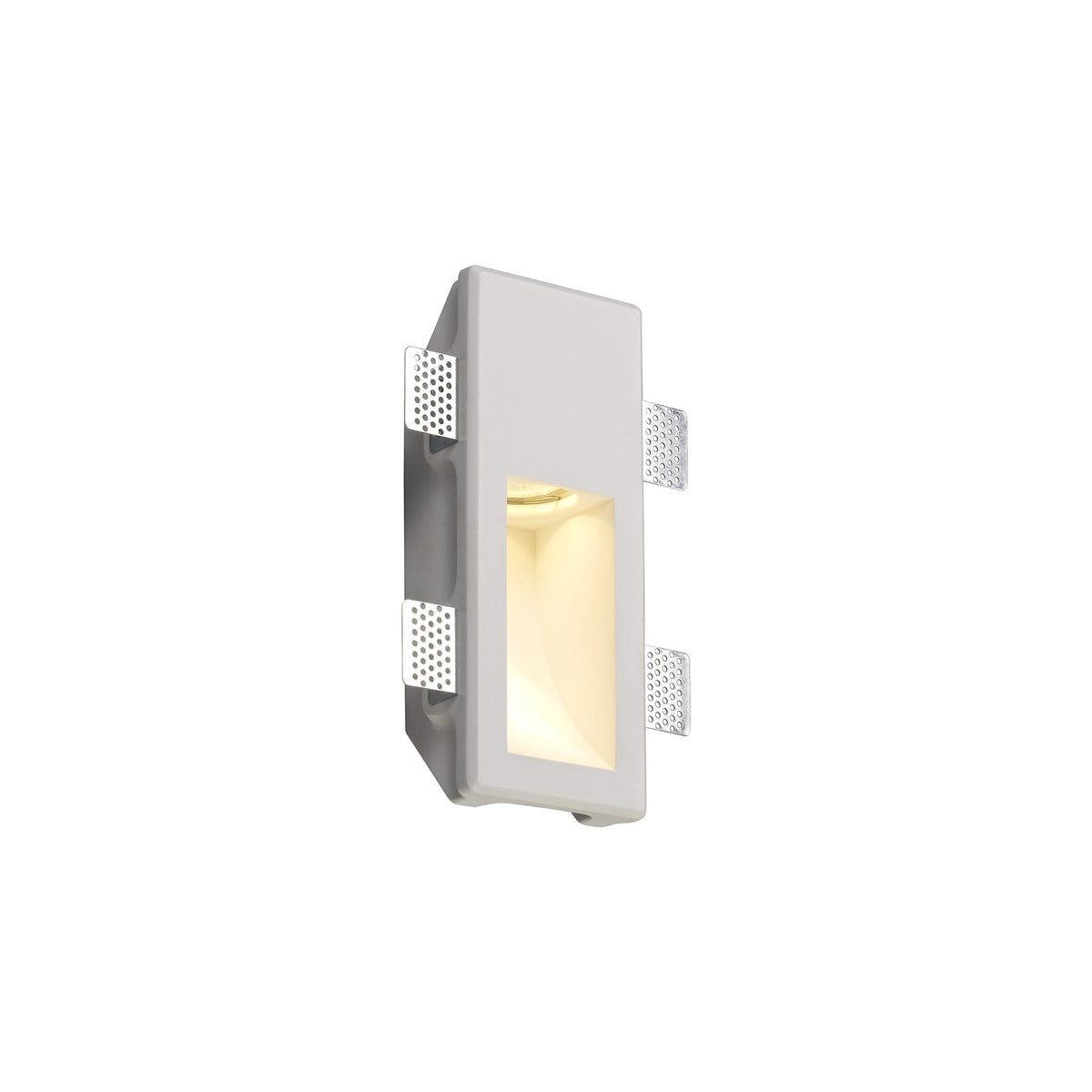 Ide Small GU10 Recessed Wall Light in White Paintable Gypsum